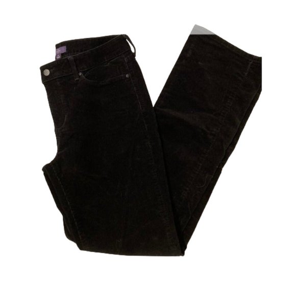 NYDJ Corduroy Bootcut Pants, Black - Size 8 - Picture 1 of 8